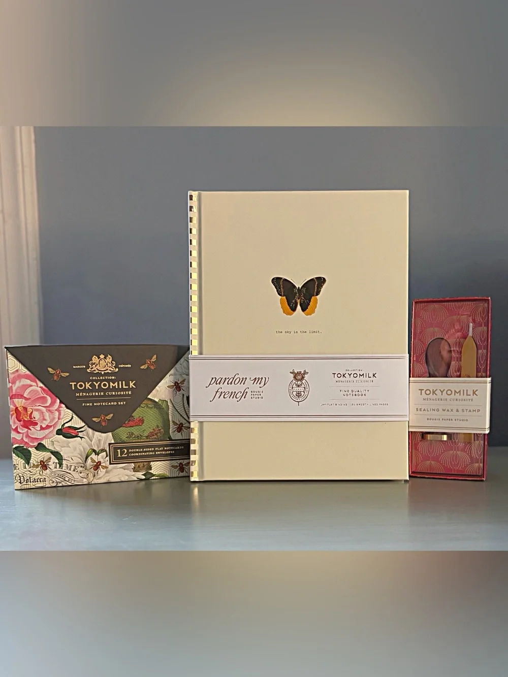 PARDON MY FRENCH X TOKYOMILK Limited Edition Margot Elena Notecards Notebook Wax